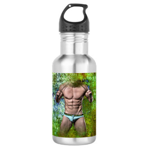 Bouteille D'eau SlipperyJoe's homme adulte très musclé torse nu