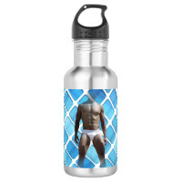 SlipperyJoe's homme musclé six-pack abdos blanc so