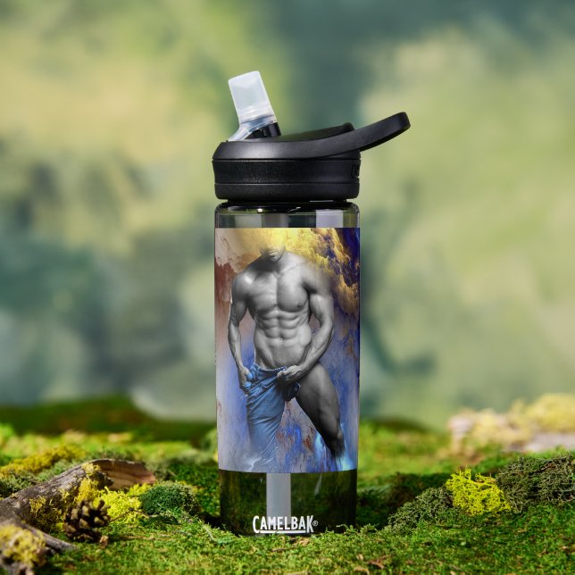 Bouteille D'eau SlipperyJoe's musculaire physique chemise vapeur (Extérieur)