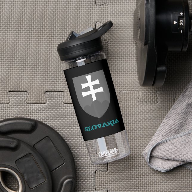 Bouteille D'eau Slovaquie Fitness & Slovaquie armoiries / drapeau (Droite)