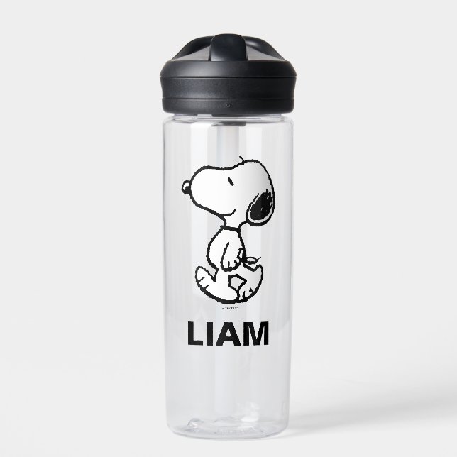 Bouteille D'eau Snoopy Classic Comics | Ajouter Votre Nom (Extérieur)