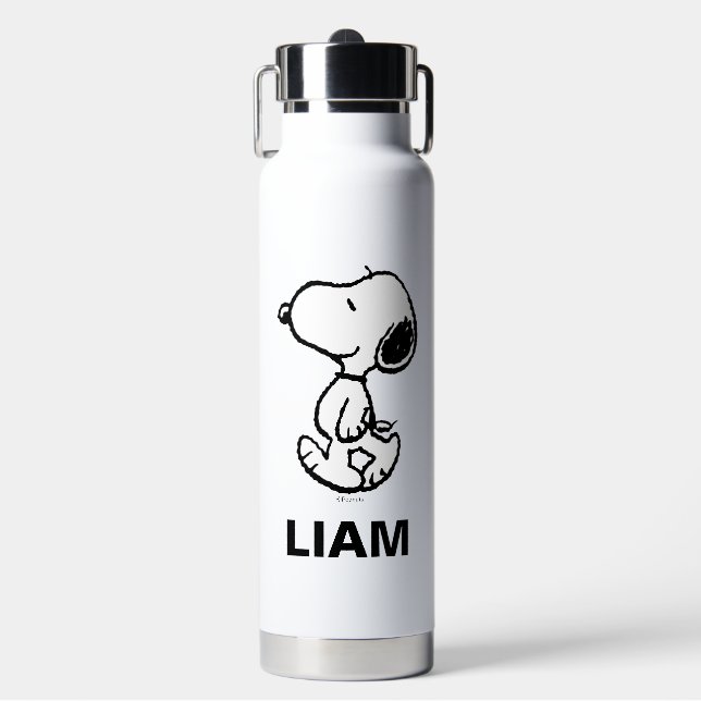 Bouteille D'eau Snoopy Classic Comics | Ajouter Votre Nom (Salle de sport)