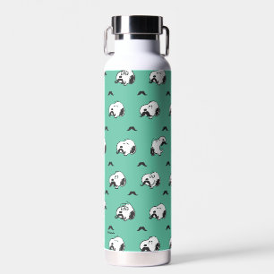 Bouteille D'eau Snoopy Moustaches et Motif Turquoise