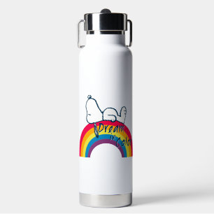Bouteille D'eau Snoopy   Rêver en couleur arc-en-ciel