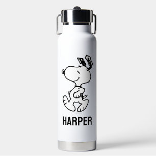Bouteille D'eau Snoopy So Sweet Flower Motif   Ajouter Votre Nom