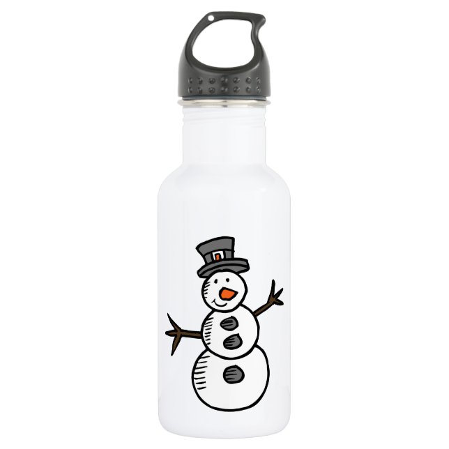 Bouteille D'eau Snowman (Devant)