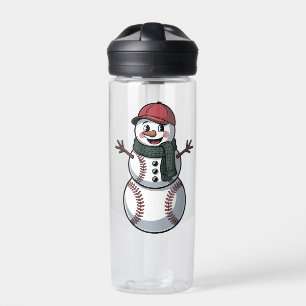 Bouteille D'eau Snowman Baseball Noël Père Noël Baseball Sport