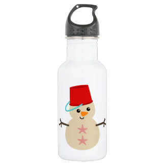 Bouteille D'eau Snowman mignon fait de sable avec seau pour Casque