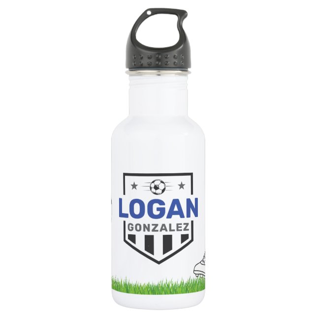 Bouteille D'eau Soccer Ball Clefs Sports Personnalisé (Devant)