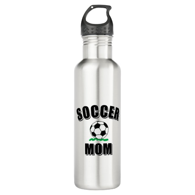 Bouteille D'eau Soccer Maman Dessin Et Texte (Devant)