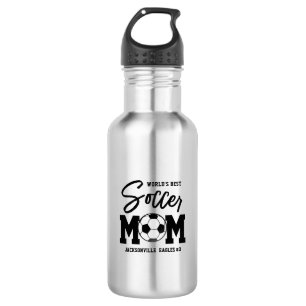 Bouteille D'eau Soccer personnalisé Maman Mère Jour Cadeau