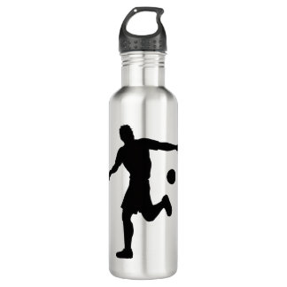 Bouteille D'eau Soccer Player Silhouette Water Bottle Design