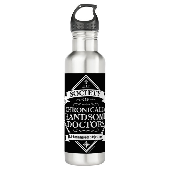 Bouteille D'eau Société des docteurs Chroniquement beaux - drôle D (Devant)