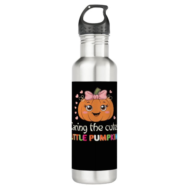 Bouteille D'eau Soin mignon pour la petite infirmière Citrouille l (Devant)