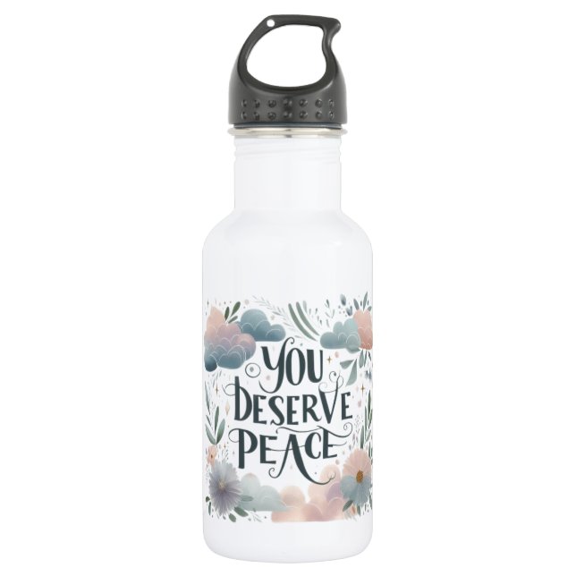 Bouteille D'eau Soothing Self-Care Quote Calm Pastel Aesthetics (Devant)