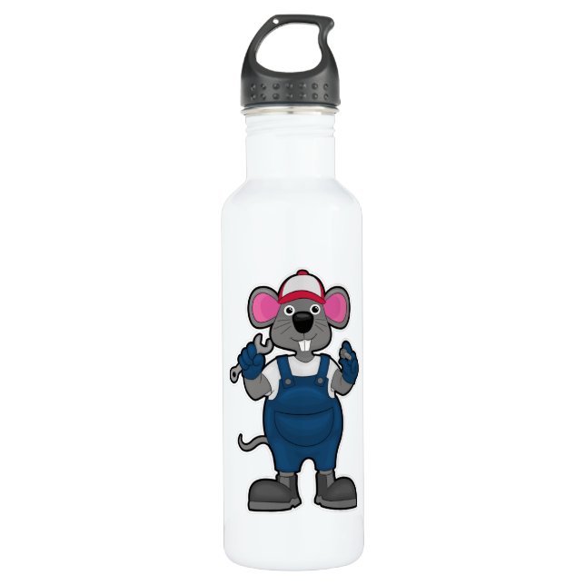 Bouteille D'eau Souris comme mécanique avec vis et spanner (Devant)