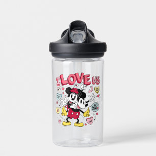 Bouteille D'eau Souris Mickey et Minnie   Je nous aime