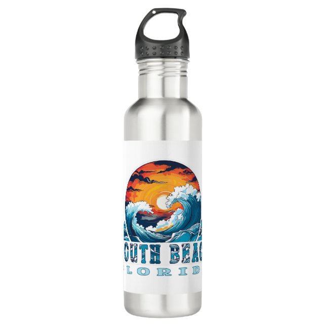 Bouteille D'eau South Beach Floride (Devant)