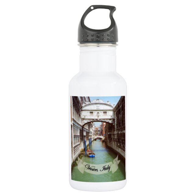 Bouteille D'eau Souvenir de Venise Italie Pont des Soupirs (Devant)