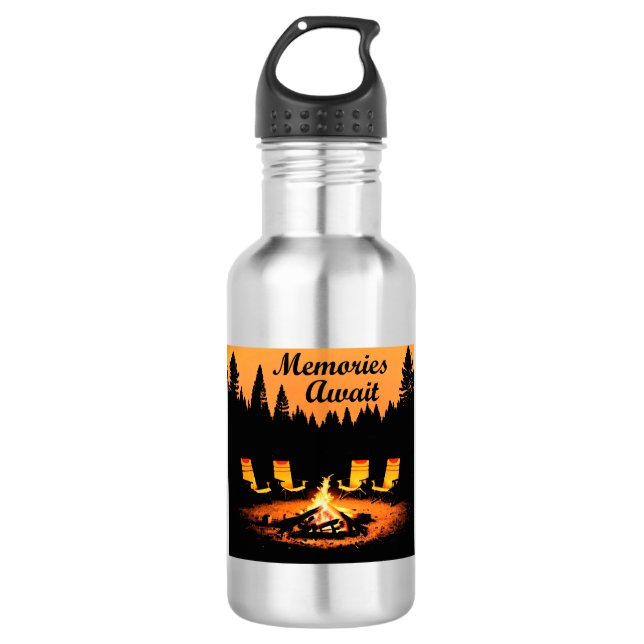 Bouteille D'eau Souvenirs du camping en attente (Devant)