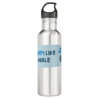 Bouteille D'eau Soyez heureux comme une baleine mignonne baleine
