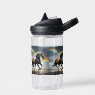 Bouteille D'eau Spectre de grâce : cheval arc-en-ciel sous les arc