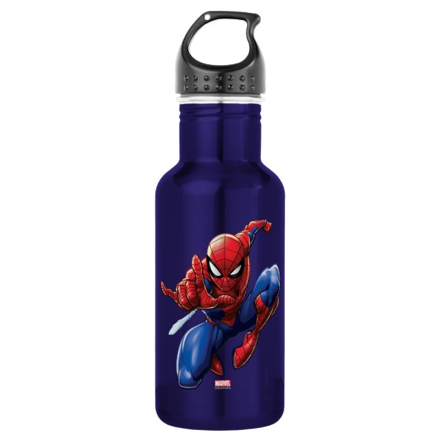 Bouteille D'eau Spider-Man | Leap de tir sur le Web (Devant)