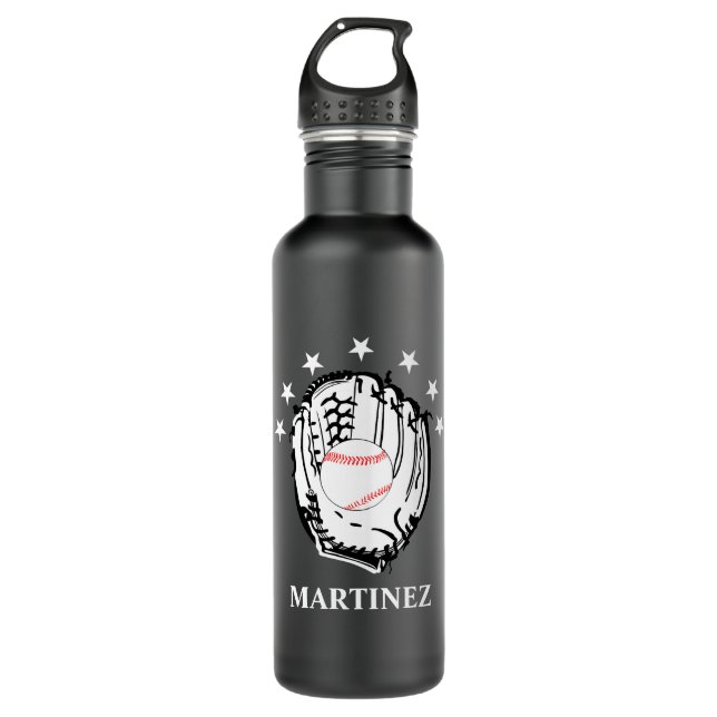 Bouteille D'eau Sport Personnalisé De Baseball À Thème (Devant)