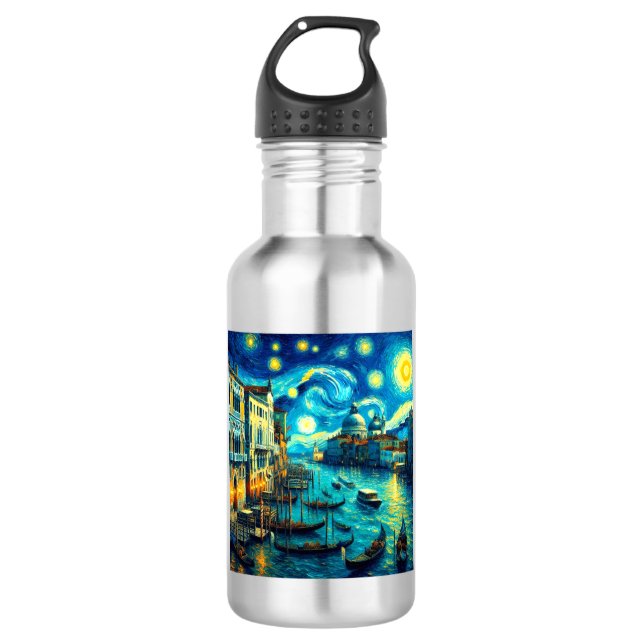 Bouteille D'eau Starry Night Venice Italie (Devant)