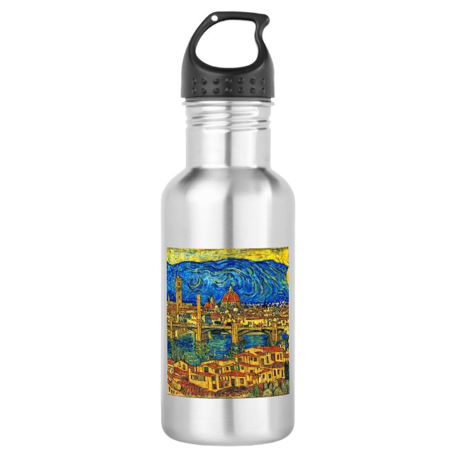 Bouteille D'eau Starry Starry Night Florence Italie (Devant)