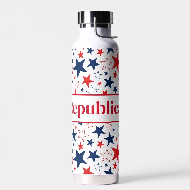 Bouteille d'eau Stars patriotiques Républicains (Gauche)