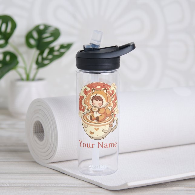 Bouteille D'eau Stay Hydrated Fox's Cozy Read Water Bottle (Yoga (pivotée))