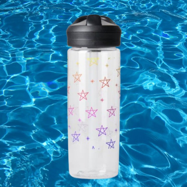 Bouteille D'eau Stellar Rainbow Star Doodle (Créateur téléchargé)