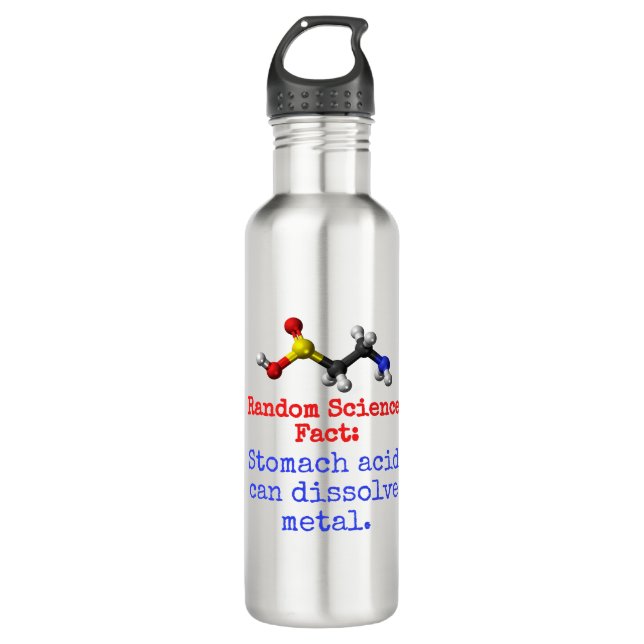 Bouteille D'eau Stomach Acid peut dissoudre le métal - Science Fac (Devant)