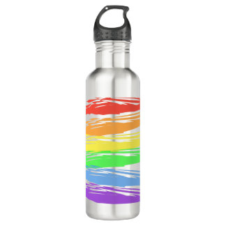 Bouteille D'eau Stripes Gay pride horizontales arc-en-ciel