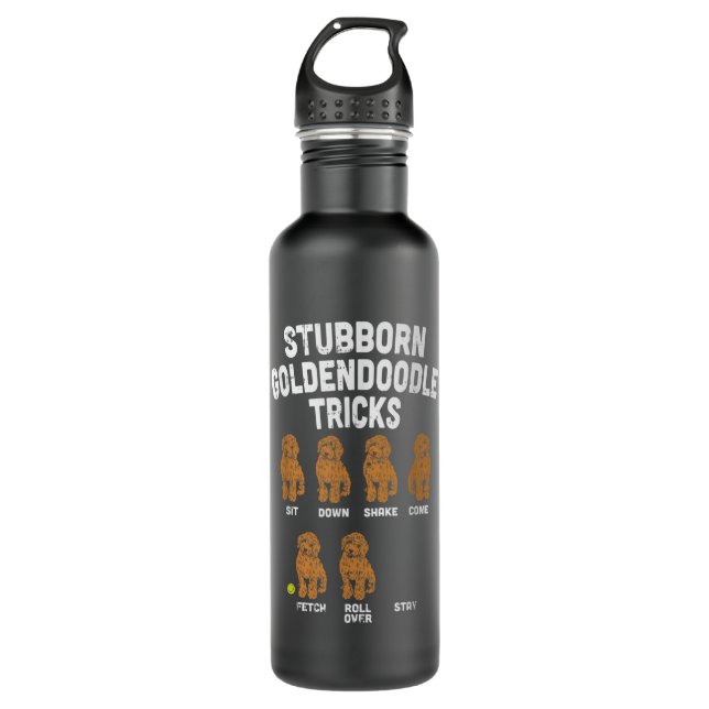 Bouteille D'eau Stubborn Goldendoodle Tricks Funny Dog Trainer Mam (Devant)