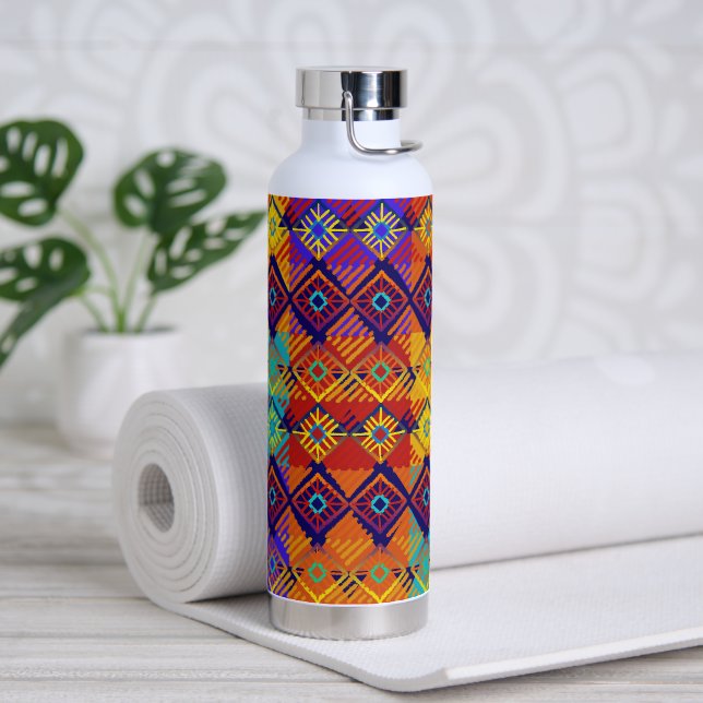 Bouteille D'eau Style Ankara Motif coloré clair (Yoga)