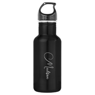 Bouteille D'eau Style moderne Nom de script noir