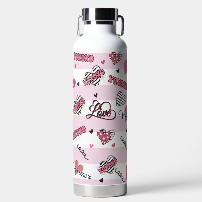 Bouteille D'eau Style XOXO Valentine's Day (Avant)