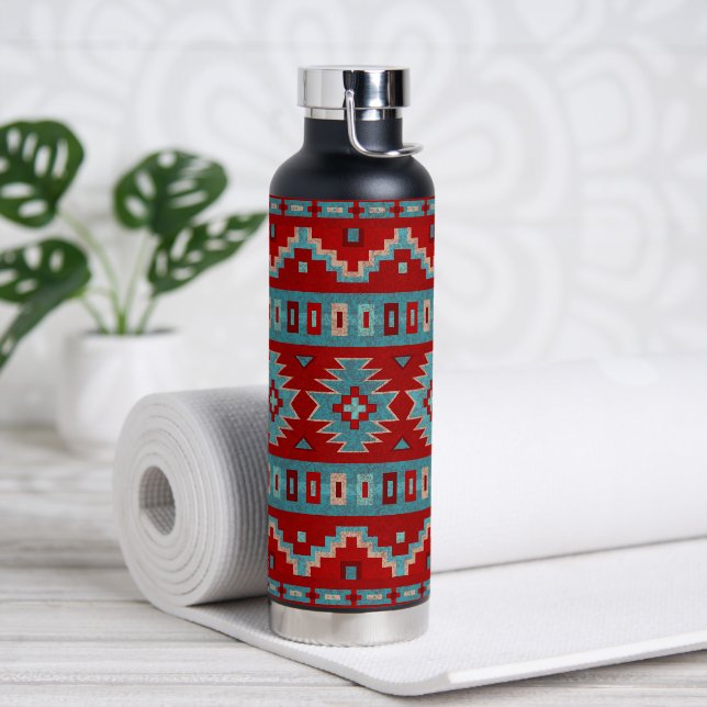 Bouteille D'eau Sud-Ouest Mesas Turquoise & Rouge (Yoga)