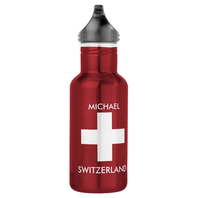 Bouteille D'eau Suisse Drapeau rouge Voyage personnel (Droite)