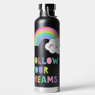 Bouteille D'eau Suivez vos rêves Cute Rainbow Cloud