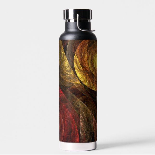 Bouteille D'eau Sun Flower Floral Moderne Art Motif Abstrait (Gauche)