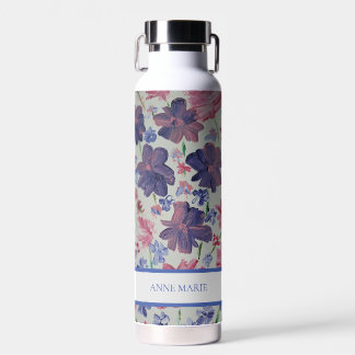 Bouteille d'eau sur mesure Floral Rose Blue Moon