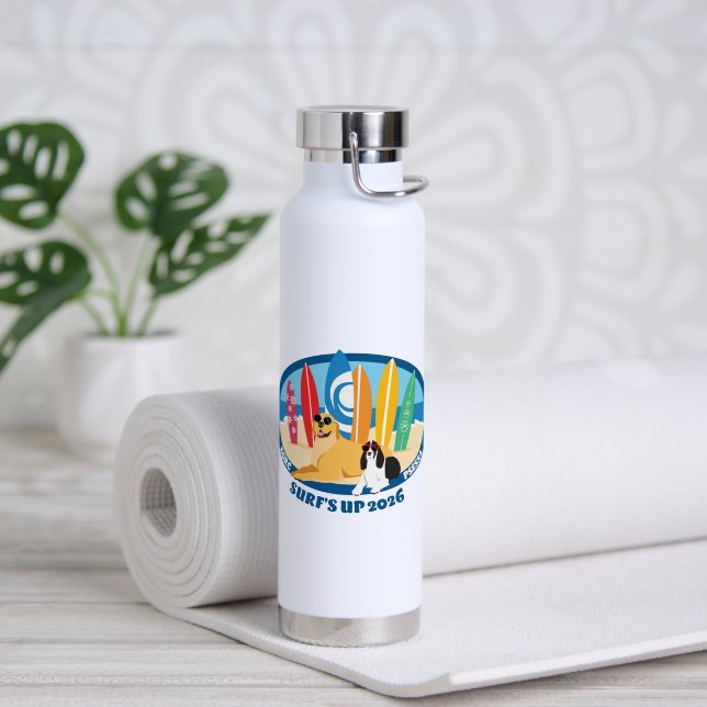 Bouteille d'eau Surfs Up (Yoga (pivoté))