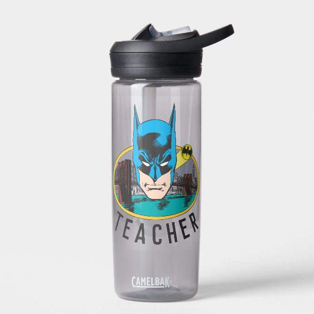 Bouteille D'eau Symbole Batman | Logo Oval de chauve-souris (Gauche)