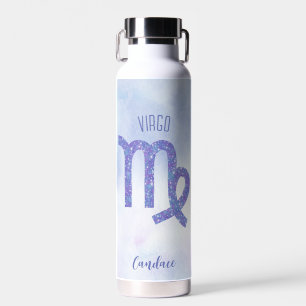 Bouteille D'eau Symbole d'astrologie Virgo personnalisé violet