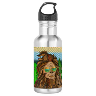 Bouteille D'eau SYMBOLE DE LA PAIX Sasquatch   Retro Bigfoot