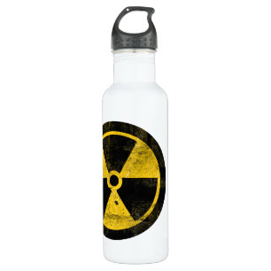 Bouteille D'eau Symbole de rayonnement, Buvez à votre propre risqu