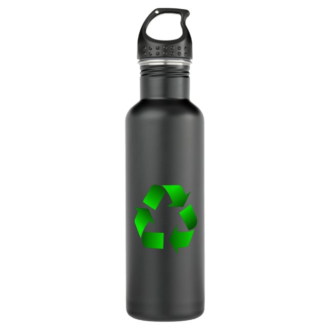 Bouteille D'eau Symbole de recyclage (Devant)